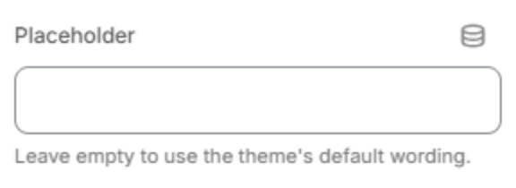 Search box block settings