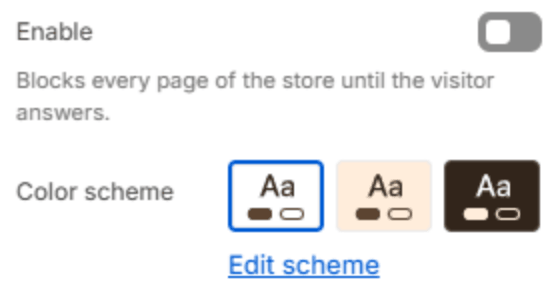 General settings