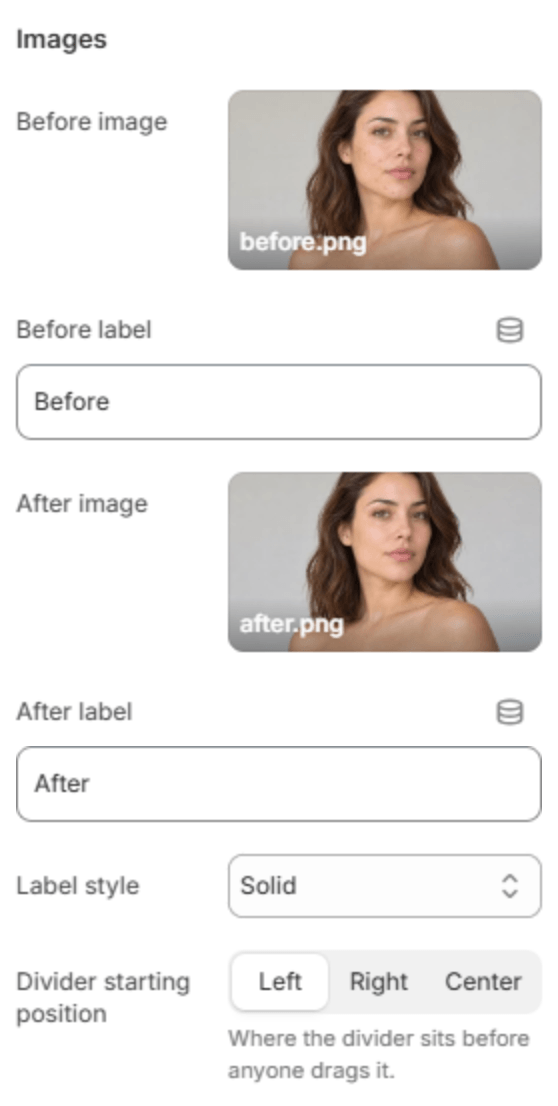 Image settings