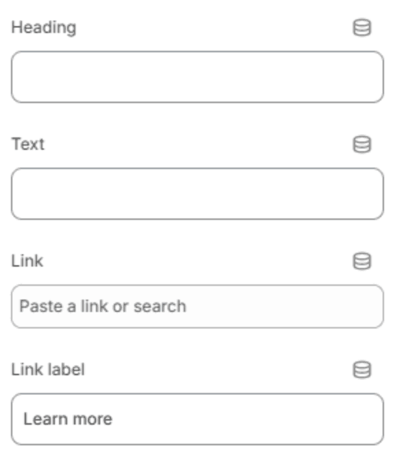 Text block settings
