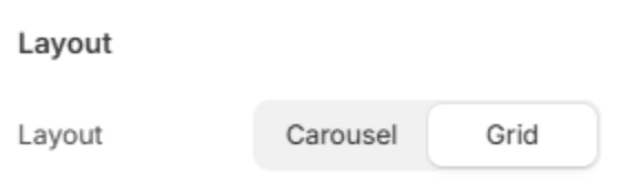 Layout settings