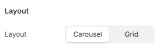 Layout settings