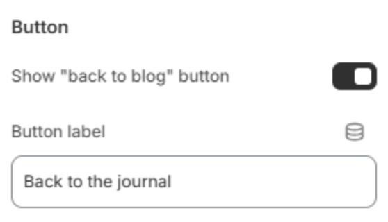 Button settings